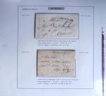 48 marques postales ancien régime : La Rochelle à Tonnay Charente- en 2 albums Safe : A étudier (pièces intéressantes et bons indices).