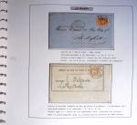 147 lettres classiques affranchies OBL PC et GC de la Rochelle à Saint Savinien en 2 albums Safe