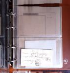 Petit album bistre + feuilles d'album volantes avec lettres affranchies de Charente Inférieure (période classique et Sage), 56 plis