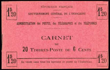 N°132a 6c rouge, Carnet complet de 20 timbres, ** (intercalaires