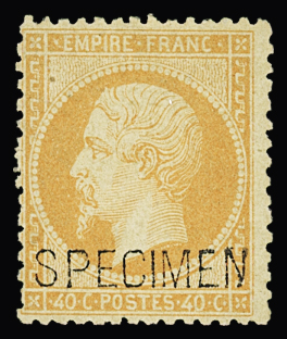 N°23d 40c orange, surchargé SPECIMEN, neuf *, TB