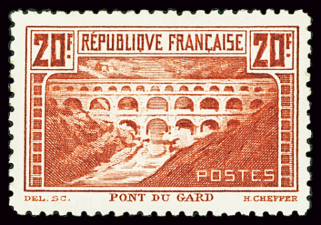 N°262B 20f Pont du Gard, dentelé 11, neuf *, TB