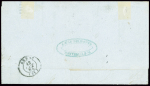N°18 1f carmin, bien margé, obl. PC sur lettre de Montreuil