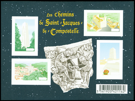 N°F4641 Bloc "Les chemins de Saint jacques de Compostelle",