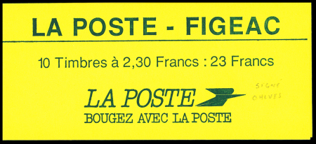 N°2614-CP1 carnet La poste FIGEAC, neuf **, TB. Signé