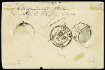 "Corr. D.Armées 8 juin 1880 Saint Louis" en violet