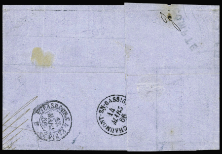 N°22b 20c bleu en paire TETE-BECHE verticale, obl.