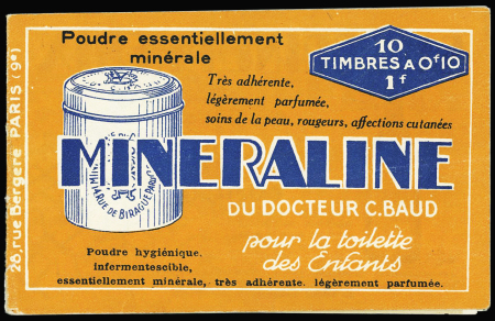 N°188-C1a, variété sur case 5 sur carnet de 10 timbres