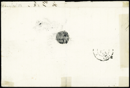 N°4 25c bleu, bande de 4 et deux isolés, obl. gros