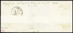 N°14Ai 20c bleu, coin de feuille avec double filet