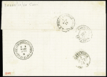 ALEXANDRIE N°38 40c orange x2, obl. étoile 22 sur lettre