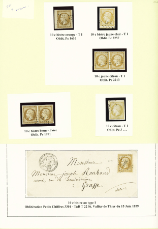 N°13, 16 et 17 : jolie étude de 19 timbres et 2 lettres