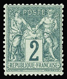 N°62 2c vert, Type I, neuf **, très frais, TB. Signé