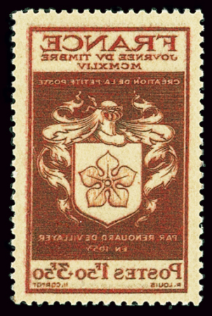 N°668 Journée du Timbre, exceptionnel recto-verso intégral,