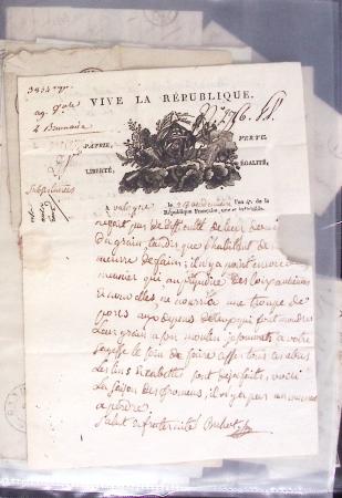 1795-2014, Collection de 10 classeurs de lettres anciennes,