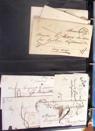 1795-2014, Collection de 10 classeurs de lettres anciennes,