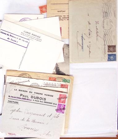 1795-2014, Collection de 10 classeurs de lettres anciennes,