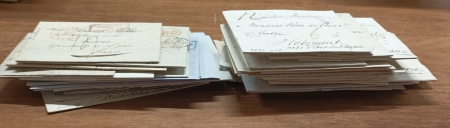 1768-1867, 46 lettres avec marques postales, cachets