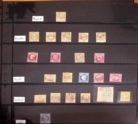 1852-1884, Collection sur pages de classeurs de timbres