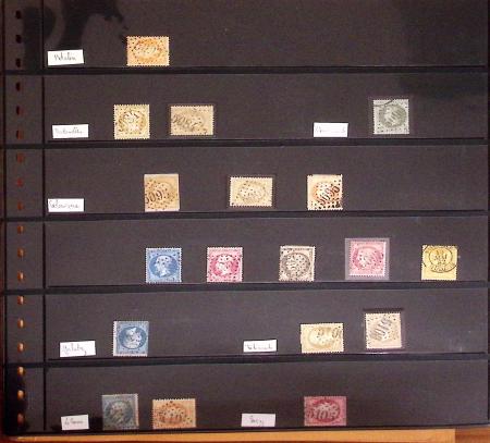 1852-1884, Collection sur pages de classeurs de timbres
