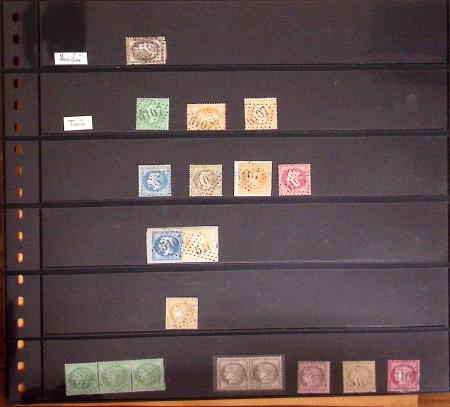 1852-1884, Collection sur pages de classeurs de timbres