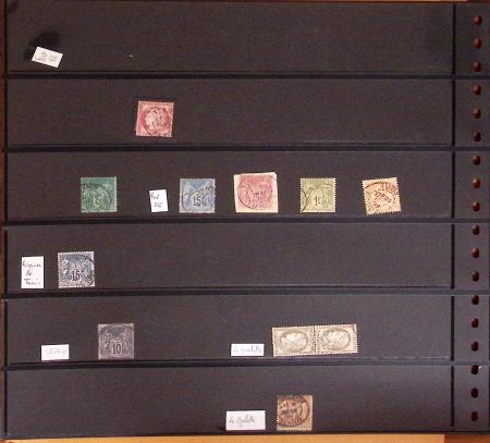 1852-1884, Collection sur pages de classeurs de timbres