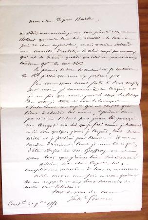 1848-1855, lot de lettres et de documents de l'ARMEE