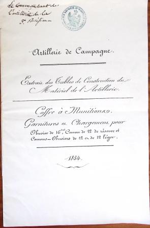 1848-1855, lot de lettres et de documents de l'ARMEE