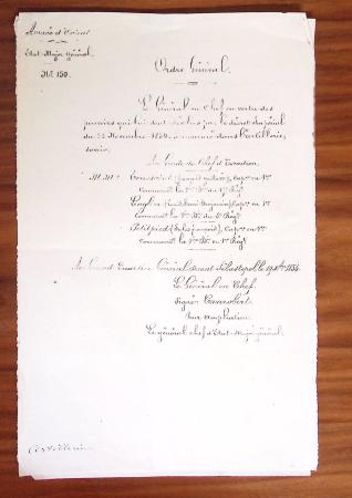 1848-1855, lot de lettres et de documents de l'ARMEE