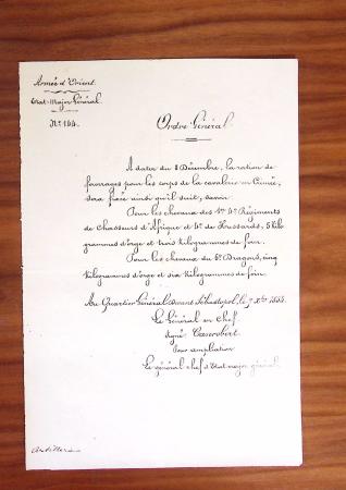 1848-1855, lot de lettres et de documents de l'ARMEE