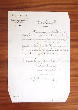 1848-1855, lot de lettres et de documents de l'ARMEE