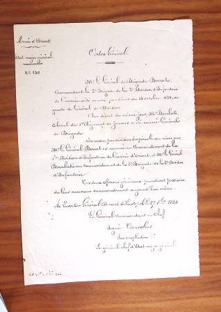 1848-1855, lot de lettres et de documents de l'ARMEE