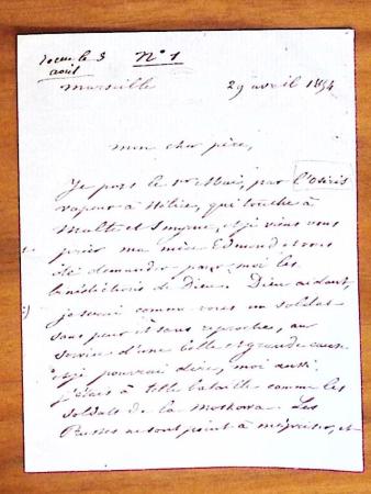 1848-1855, lot de lettres et de documents de l'ARMEE