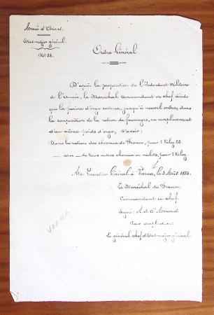 1848-1855, lot de lettres et de documents de l'ARMEE