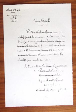 1848-1855, lot de lettres et de documents de l'ARMEE