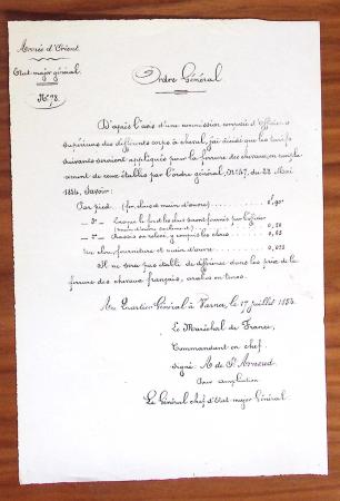 1848-1855, lot de lettres et de documents de l'ARMEE