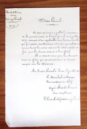 1848-1855, lot de lettres et de documents de l'ARMEE