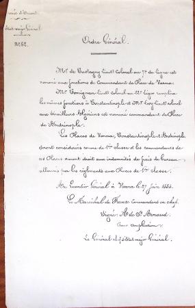 1848-1855, lot de lettres et de documents de l'ARMEE