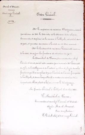 1848-1855, lot de lettres et de documents de l'ARMEE