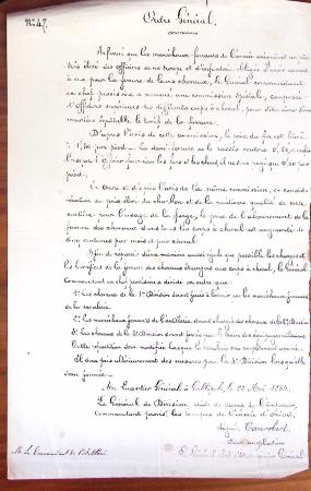 1848-1855, lot de lettres et de documents de l'ARMEE