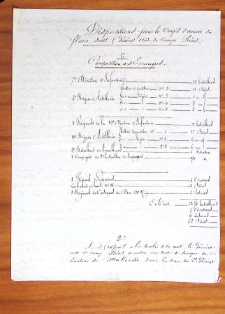 1848-1855, lot de lettres et de documents de l'ARMEE