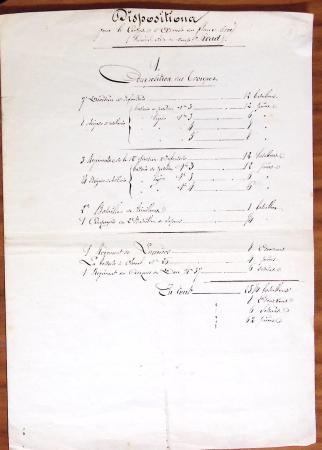 1848-1855, lot de lettres et de documents de l'ARMEE