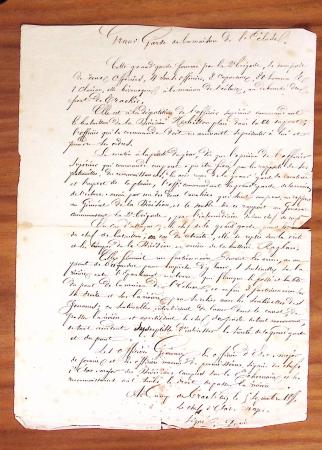 1848-1855, lot de lettres et de documents de l'ARMEE