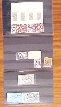 1854-1967, Lot sur plaquettes de timbres de FRANCE