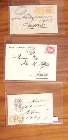 1854-1967, Lot sur plaquettes de timbres de FRANCE