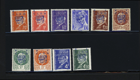 DECAZEVILLE N°1M à 10  Type II, série complète de 10