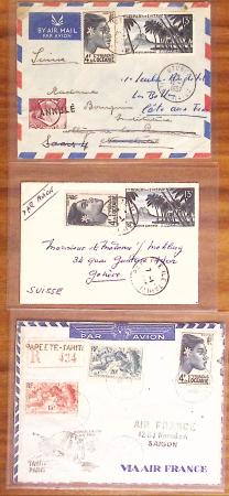 1890-1957, Lot de 27 lettres et CPA de diverses COLONIES