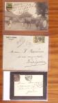 1890-1957, Lot de 27 lettres et CPA de diverses COLONIES