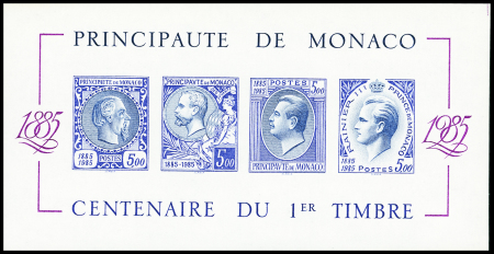 BLOC-FEUILLET N°33c Centenaire du 1er timbre de Monaco,