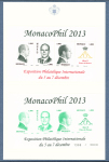 MONACOPHIL 2013 dans un encart : BF 102 + 102a + 102c,